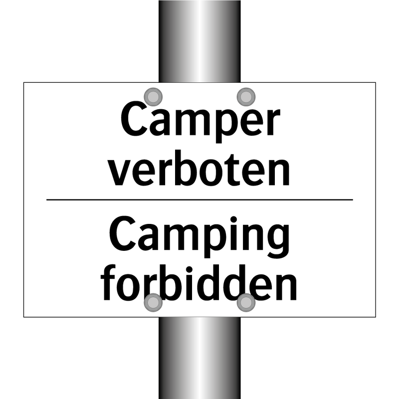 Camper verboten - Camping forbidden