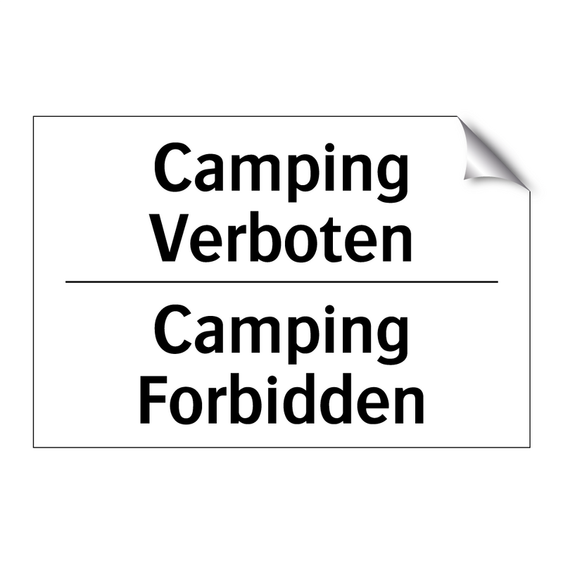 Camping Verboten - Camping Forbidden