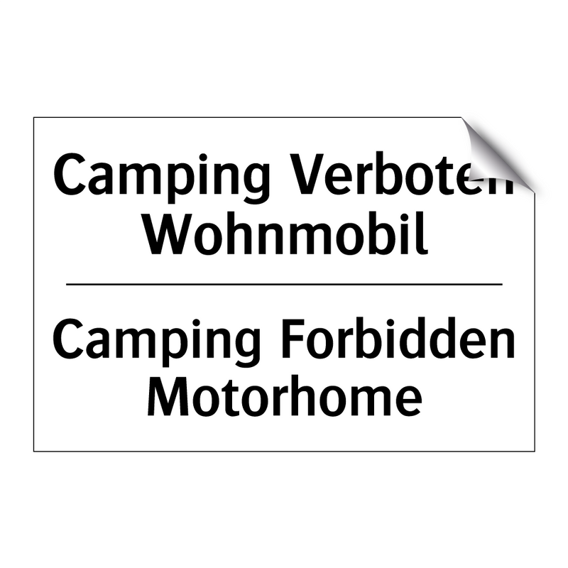Camping Verboten Wohnmobil - Camping Forbidden Motorhome