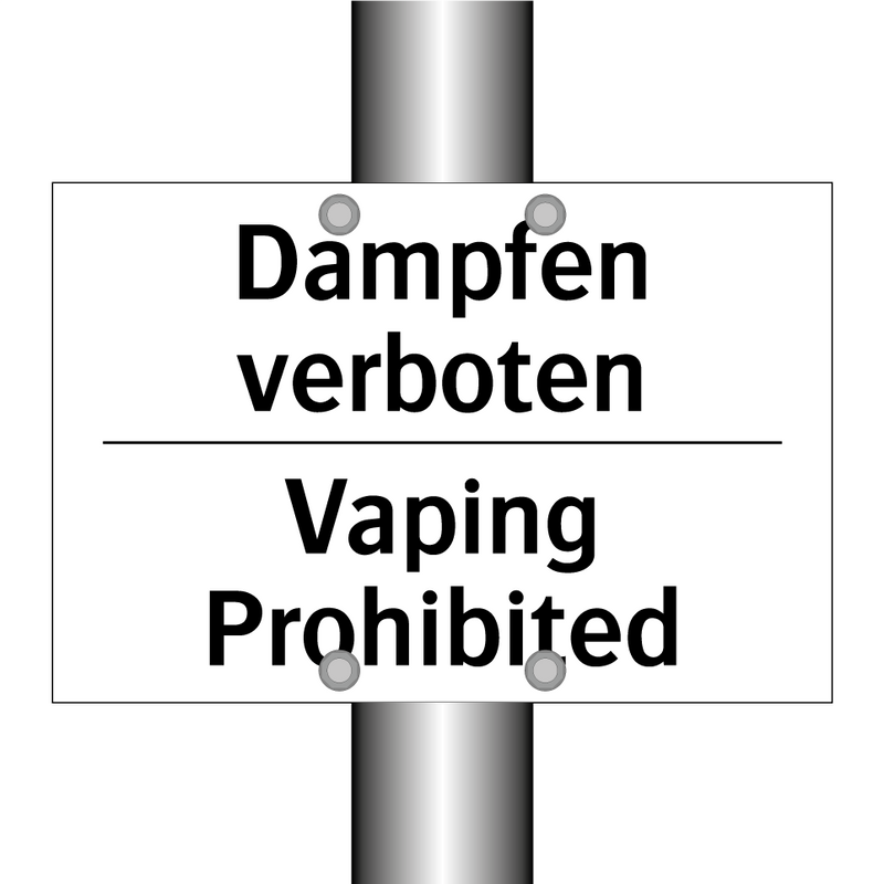 Dampfen verboten - Vaping Prohibited