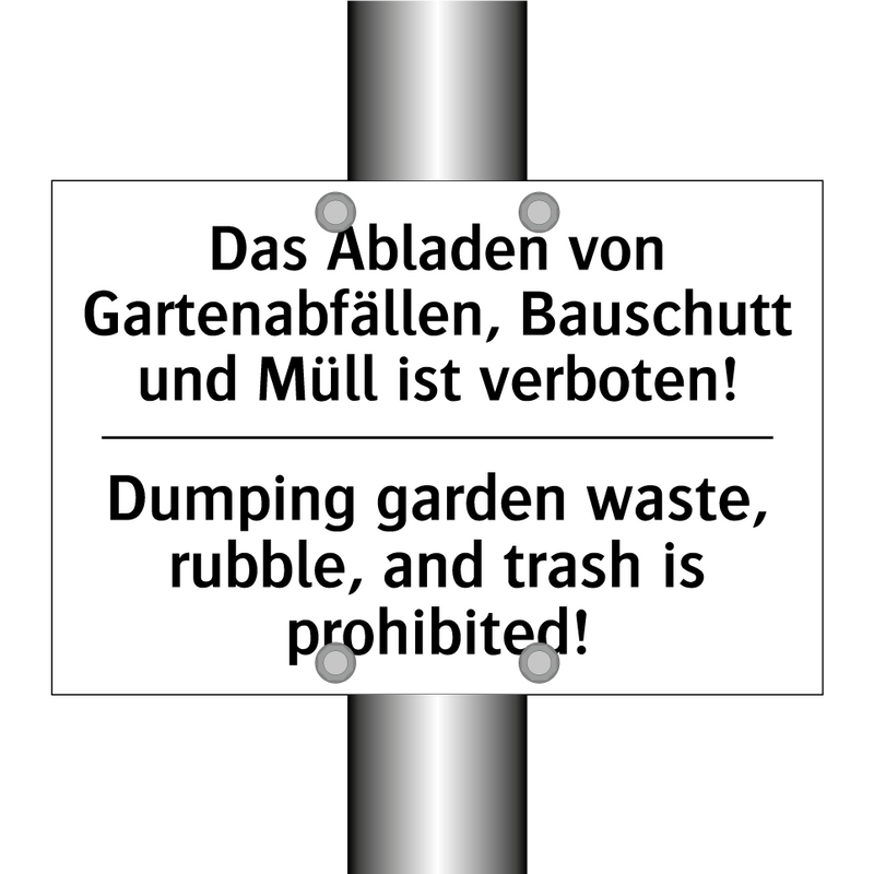 Das Abladen von Gartenabfällen, /.../ - Dumping garden waste, rubble, /.../