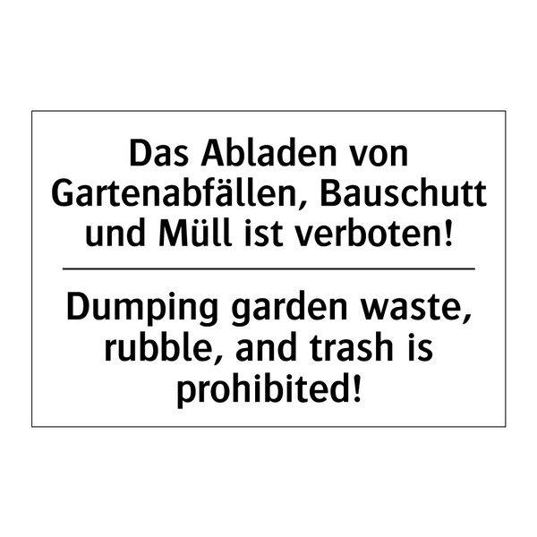 Das Abladen von Gartenabfällen, /.../ - Dumping garden waste, rubble, /.../