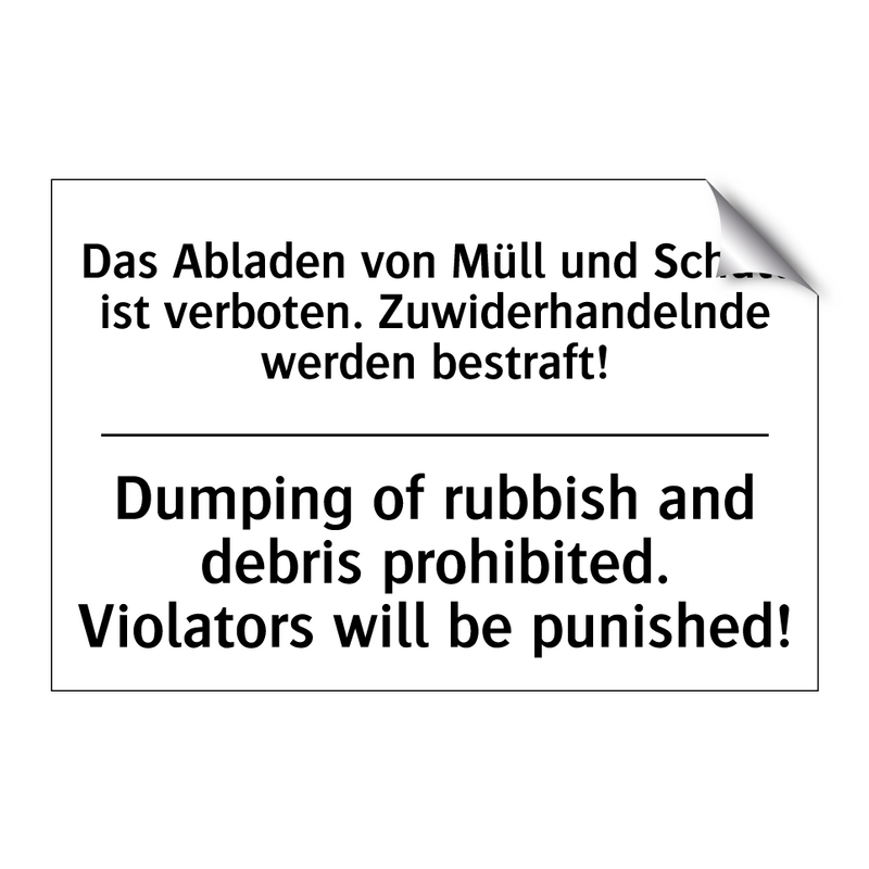 Das Abladen von Müll und Schutt /.../ - Dumping of rubbish and debris /.../