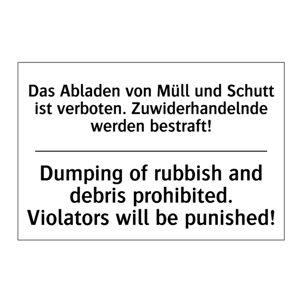 Das Abladen von Müll und Schutt /.../ - Dumping of rubbish and debris /.../