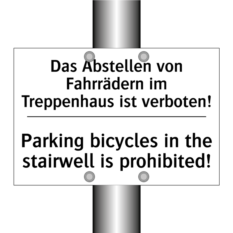 Das Abstellen von Fahrrädern im /.../ - Parking bicycles in the stairwell /.../