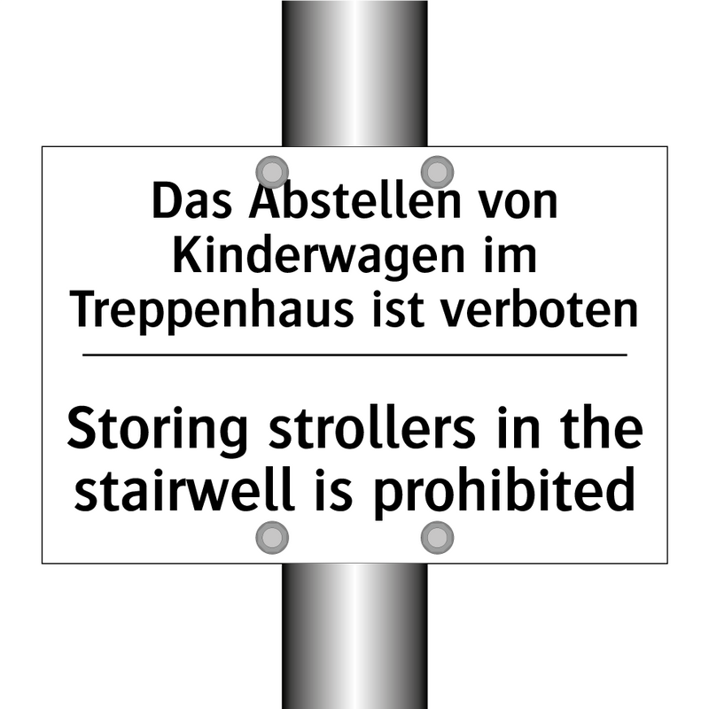 Das Abstellen von Kinderwagen /.../ - Storing strollers in the stairwell /.../