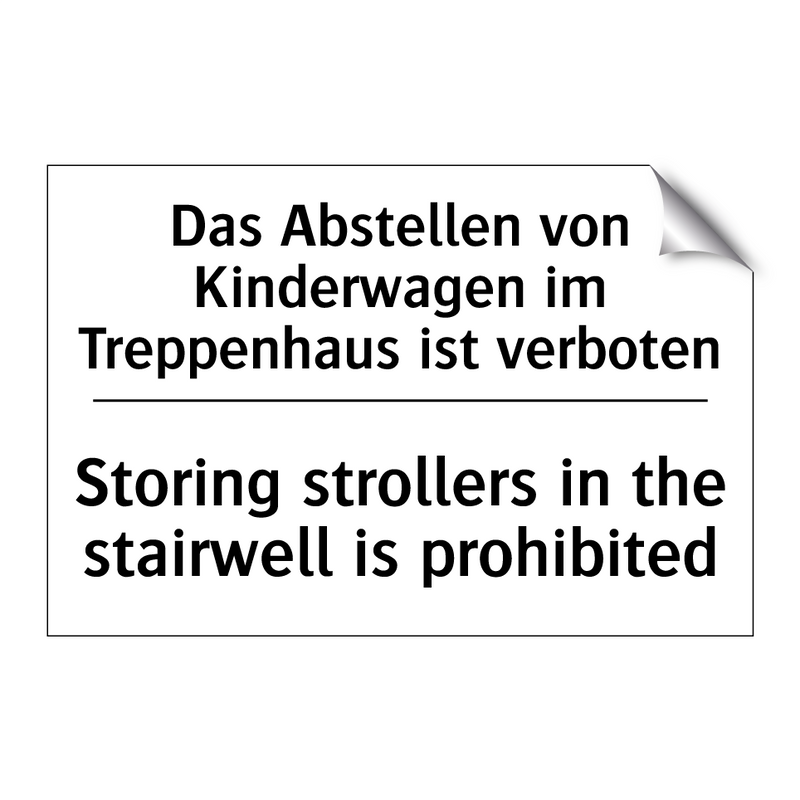 Das Abstellen von Kinderwagen /.../ - Storing strollers in the stairwell /.../