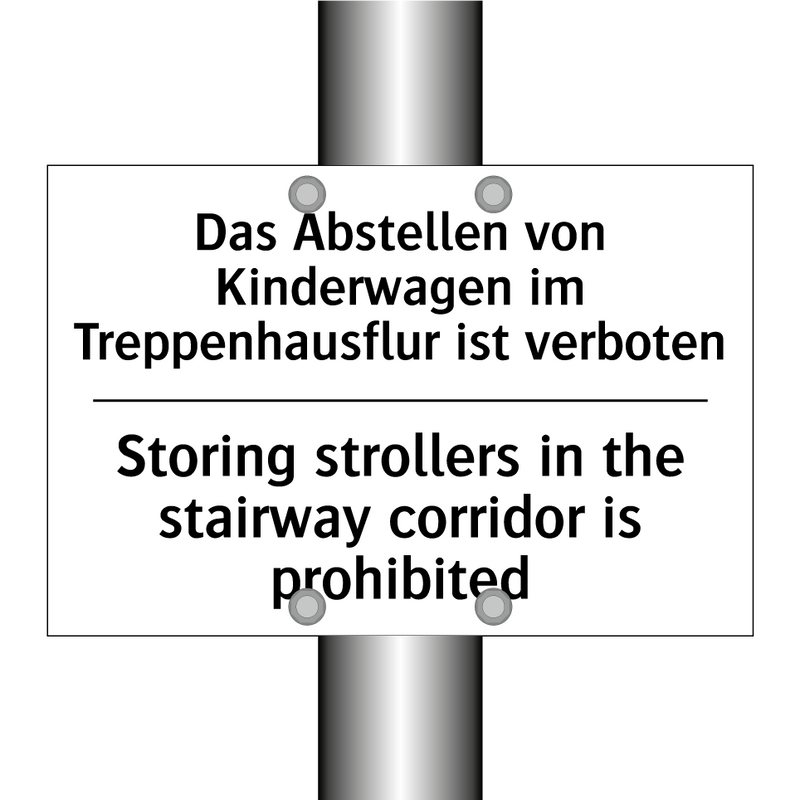 Das Abstellen von Kinderwagen /.../ - Storing strollers in the stairway /.../