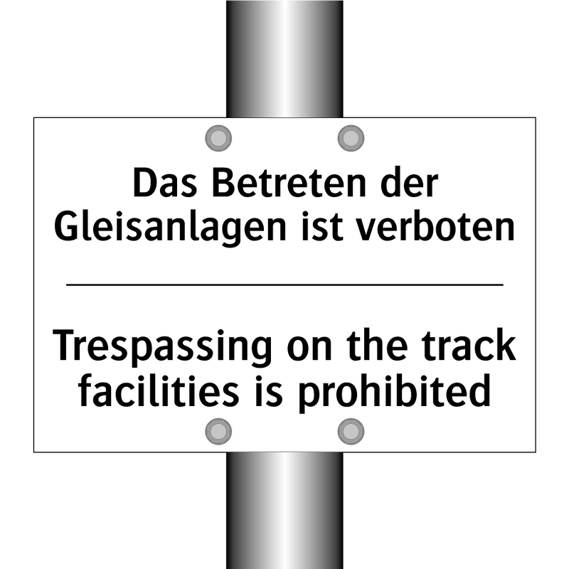 Das Betreten der Gleisanlagen /.../ - Trespassing on the track facilities /.../