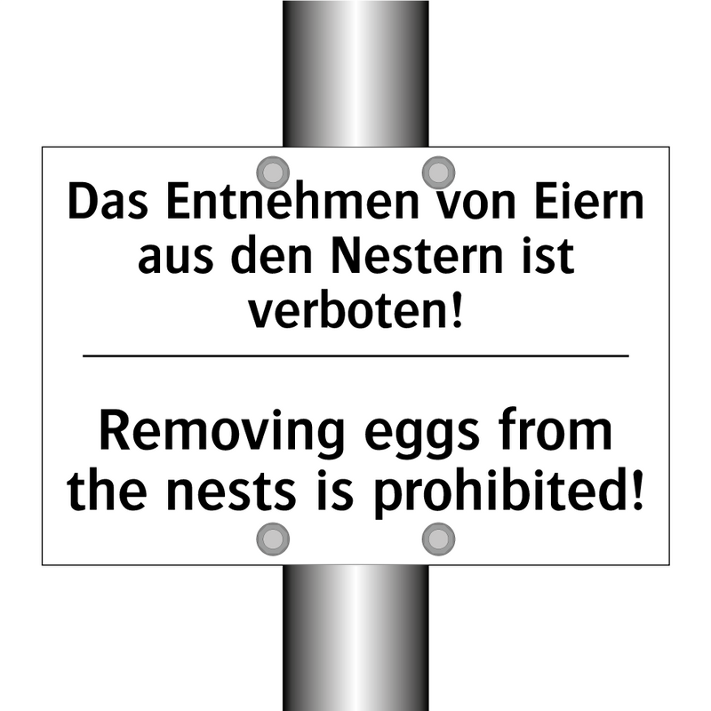 Das Entnehmen von Eiern aus den /.../ - Removing eggs from the nests is /.../