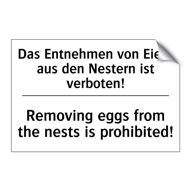 Das Entnehmen von Eiern aus den /.../ - Removing eggs from the nests is /.../