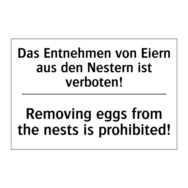 Das Entnehmen von Eiern aus den /.../ - Removing eggs from the nests is /.../