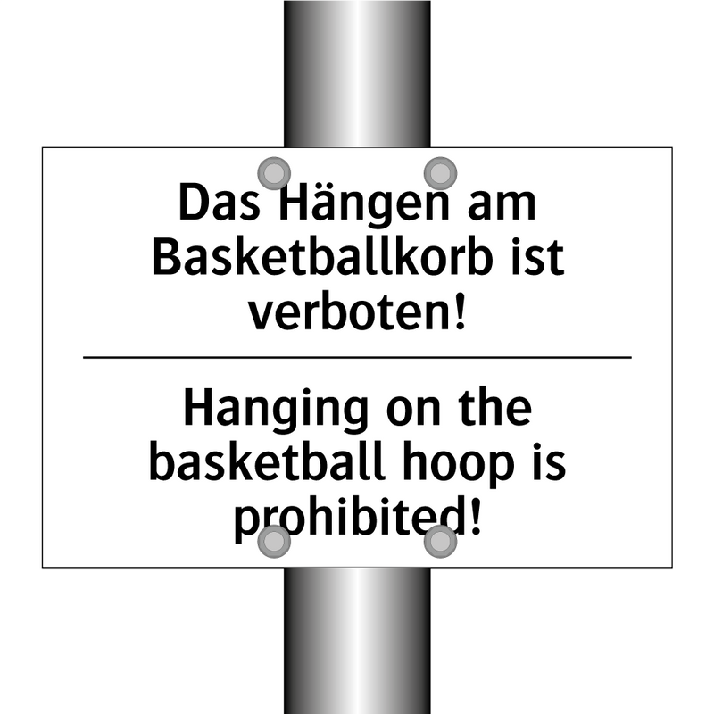 Das Hängen am Basketballkorb ist /.../ - Hanging on the basketball hoop /.../