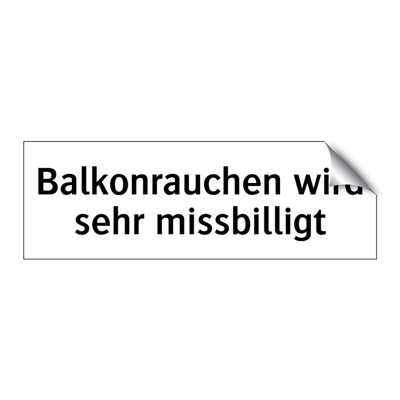 Balkonrauchen wird sehr missbilligt