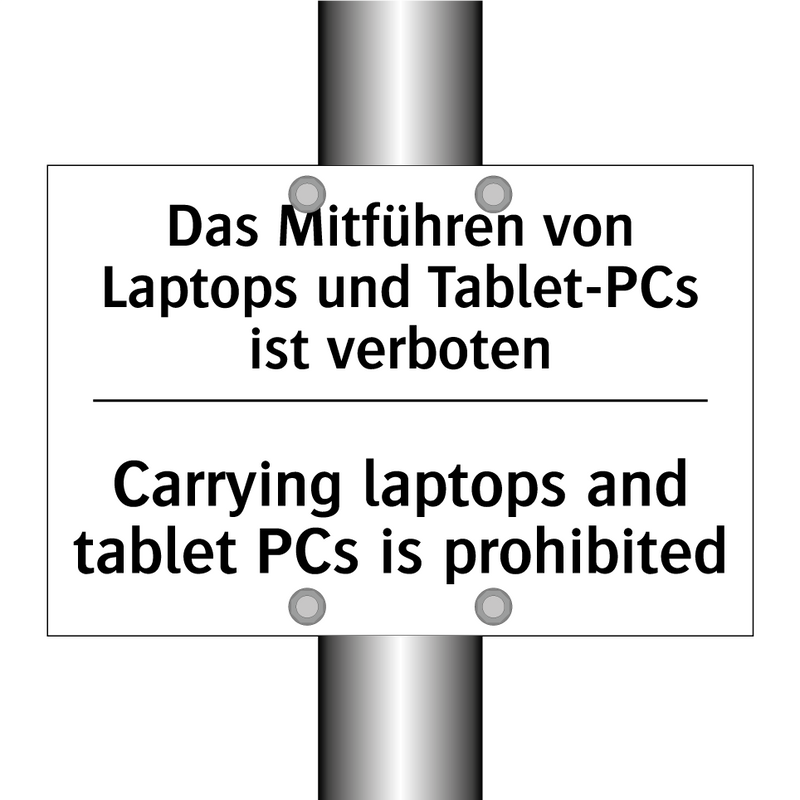 Das Mitführen von Laptops und /.../ - Carrying laptops and tablet PCs /.../