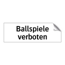 Ballspiele verboten