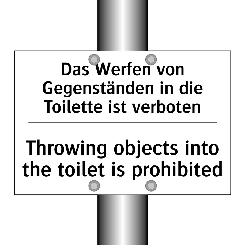 Das Werfen von Gegenständen in /.../ - Throwing objects into the toilet /.../