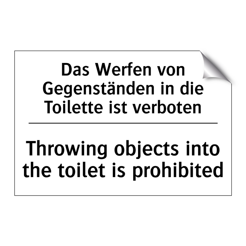 Das Werfen von Gegenständen in /.../ - Throwing objects into the toilet /.../