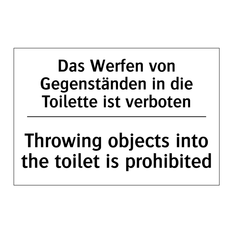Das Werfen von Gegenständen in /.../ - Throwing objects into the toilet /.../