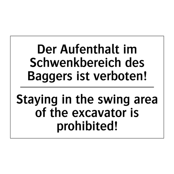 Der Aufenthalt im Schwenkbereich /.../ - Staying in the swing area of the /.../