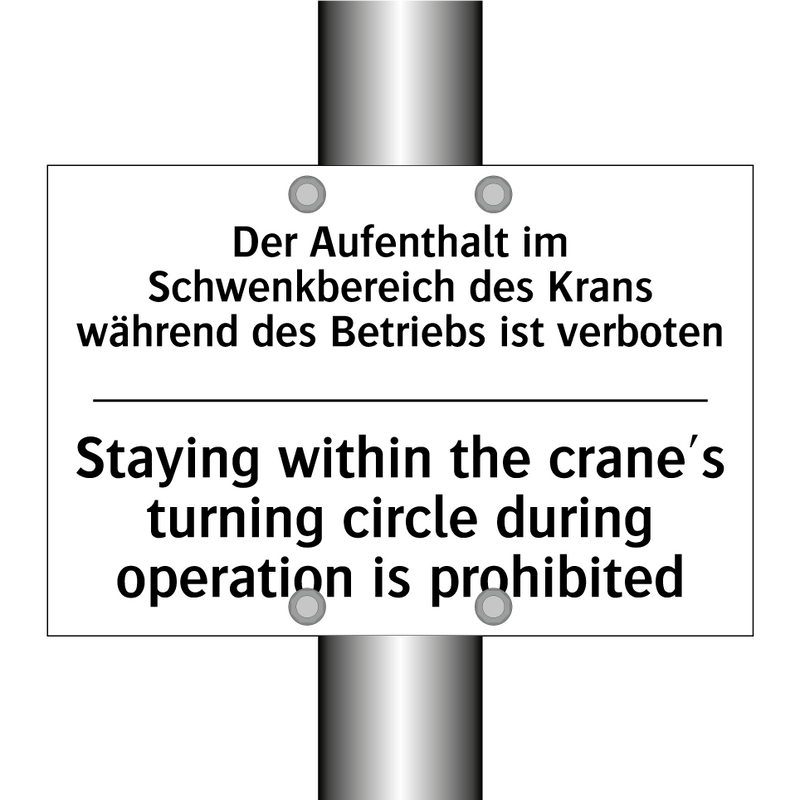 Der Aufenthalt im Schwenkbereich /.../ - Staying within the crane's turning /.../