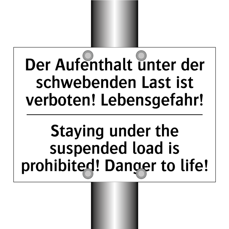 Der Aufenthalt unter der schwebenden /.../ - Staying under the suspended load /.../