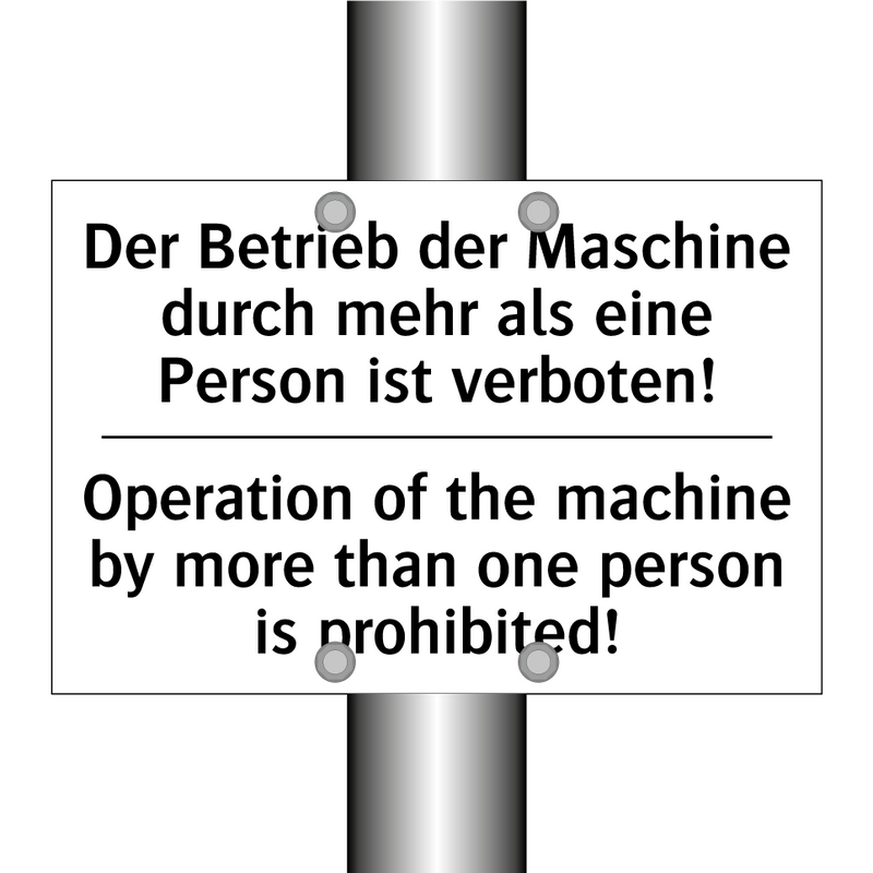 Der Betrieb der Maschine durch /.../ - Operation of the machine by more /.../