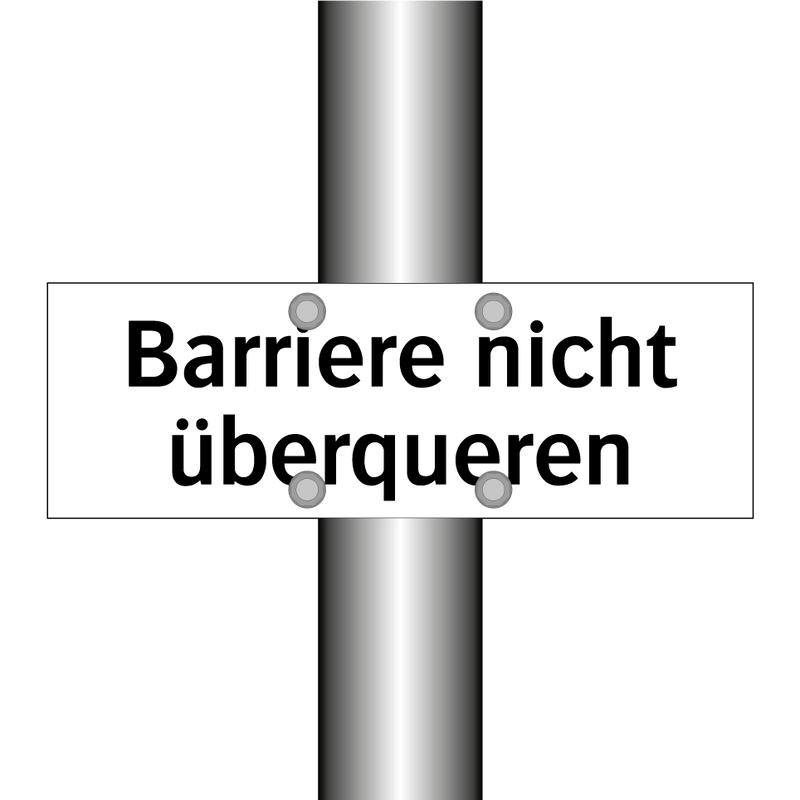 Barriere nicht überqueren