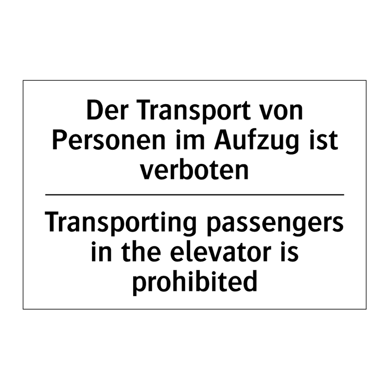 Der Transport von Personen im /.../ - Transporting passengers in the /.../