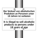 Der Verkauf von alkoholischen /.../ - It is illegal to sell alcoholic /.../