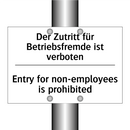 Der Zutritt für Betriebsfremde /.../ - Entry for non-employees is prohibited/.../