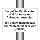 Die gelben Parkbuchten sind für /.../ - The yellow parking bays are reserved /.../