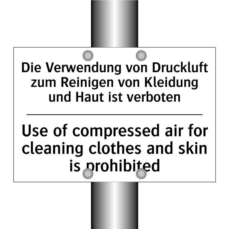 Die Verwendung von Druckluft zum /.../ - Use of compressed air for cleaning /.../