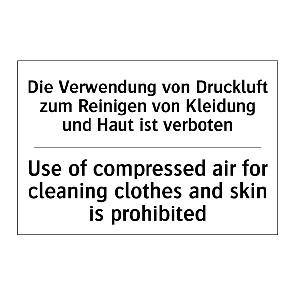 Die Verwendung von Druckluft zum /.../ - Use of compressed air for cleaning /.../