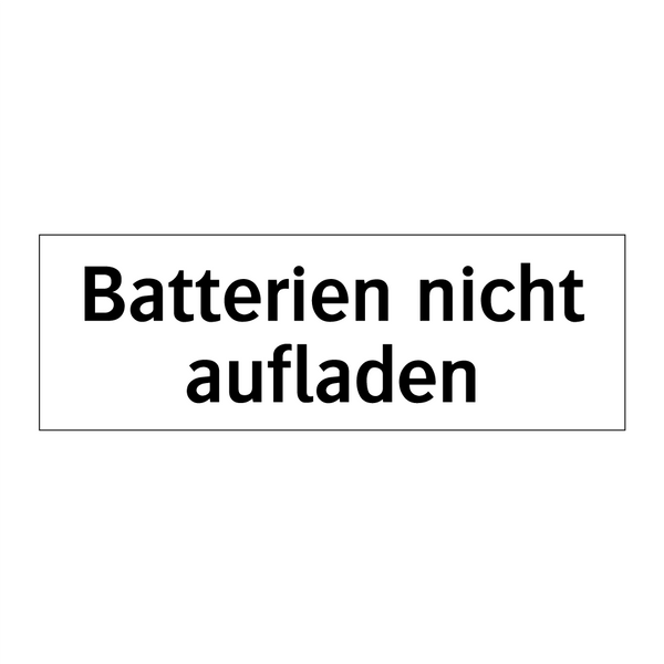 Batterien nicht aufladen