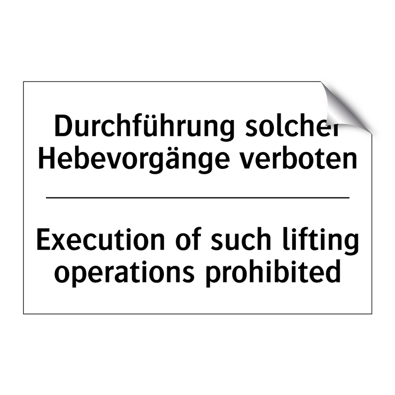 Durchführung solcher Hebevorgänge /.../ - Execution of such lifting operations /.../