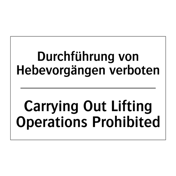 Durchführung von Hebevorgängen /.../ - Carrying Out Lifting Operations /.../