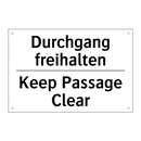Durchgang freihalten - Keep Passage Clear
