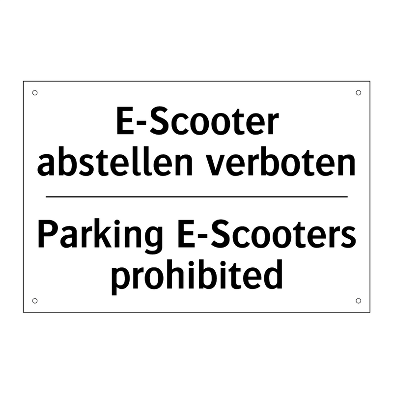E-Scooter abstellen verboten - Parking E-Scooters prohibited
