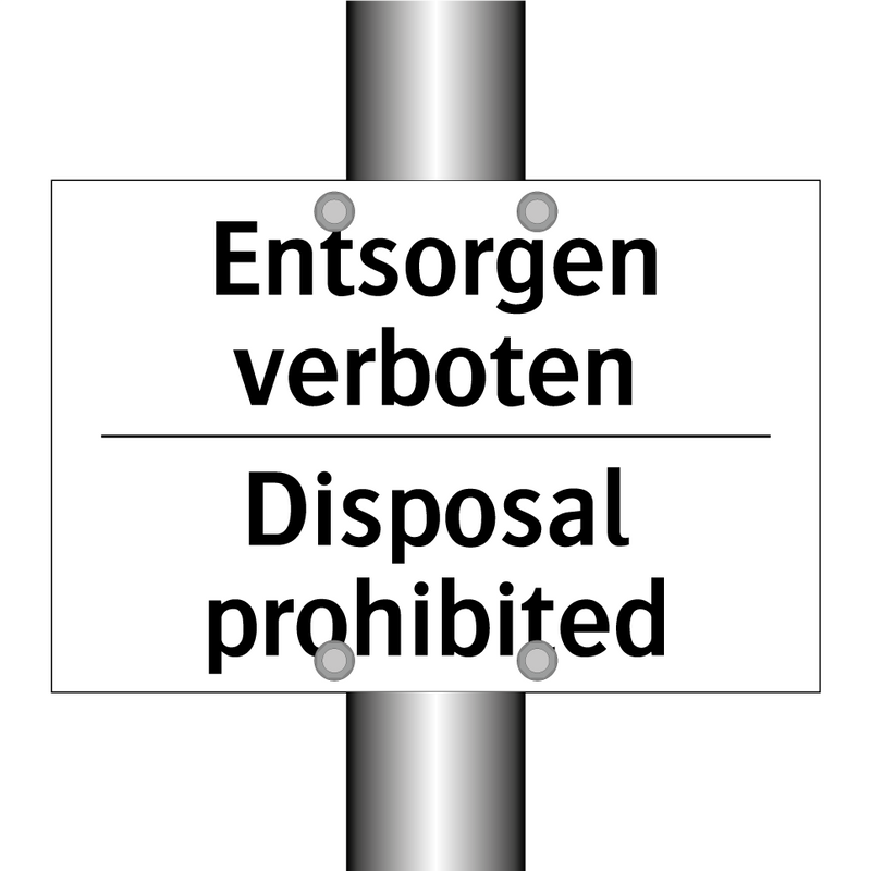 Entsorgen verboten - Disposal prohibited