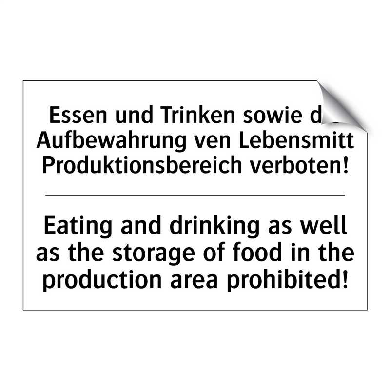 Essen und Trinken sowie die Aufbewahrung /.../ - Eating and drinking as well as /.../