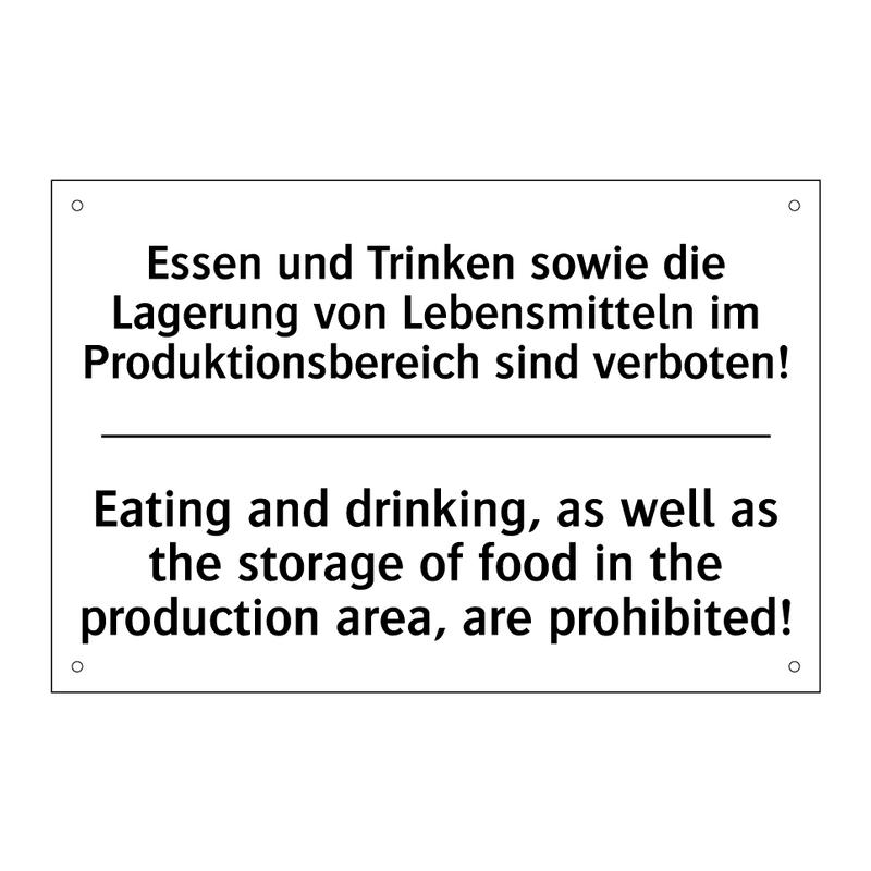 Essen und Trinken sowie die Lagerung /.../ - Eating and drinking, as well as /.../