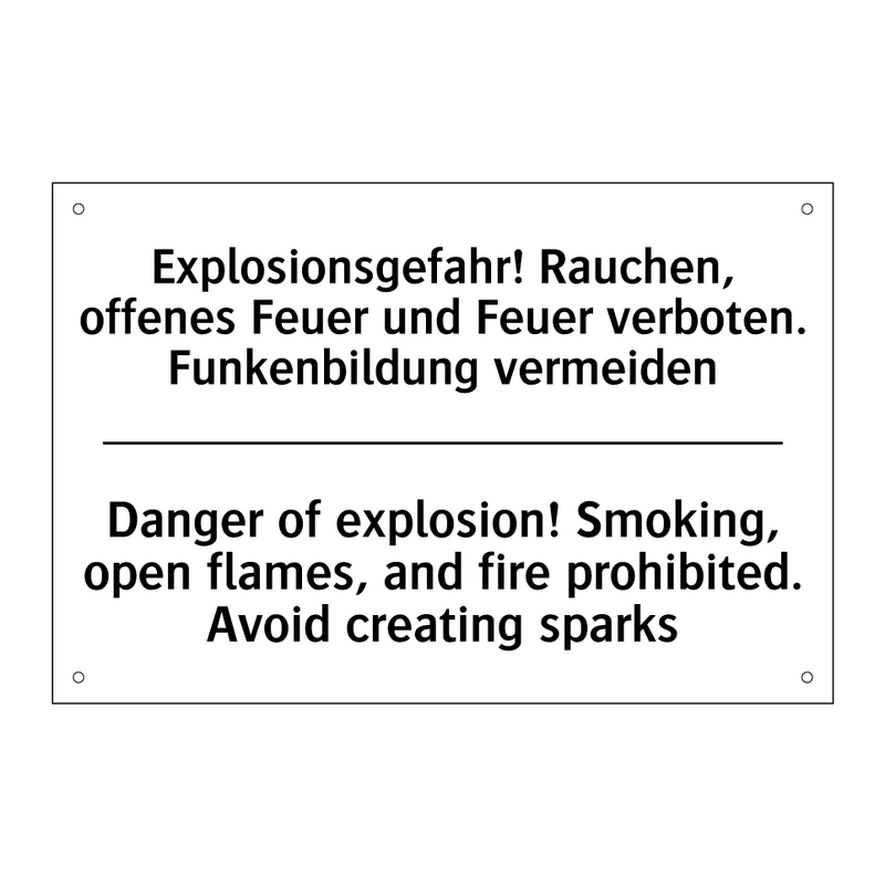 Explosionsgefahr! Rauchen, offenes /.../ - Danger of explosion! Smoking, /.../