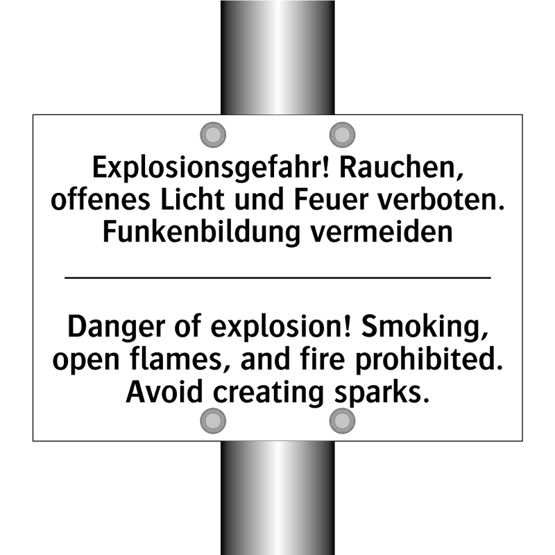 Explosionsgefahr! Rauchen, offenes /.../ - Danger of explosion! Smoking, /.../