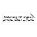 Bedienung mit langen / offenen Haaren verboten