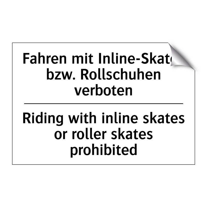 Fahren mit Inline-Skates bzw. /.../ - Riding with inline skates or roller /.../