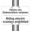 Fahren von Elektrorollern verboten/.../ - Riding electric scooters prohibited/.../