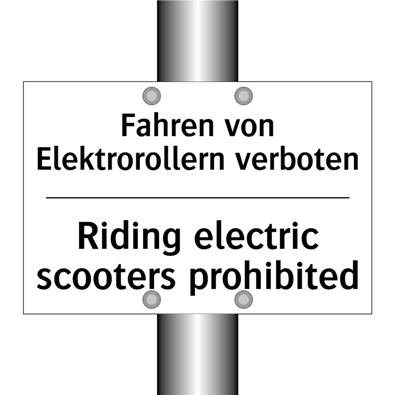 Fahren von Elektrorollern verboten/.../ - Riding electric scooters prohibited/.../