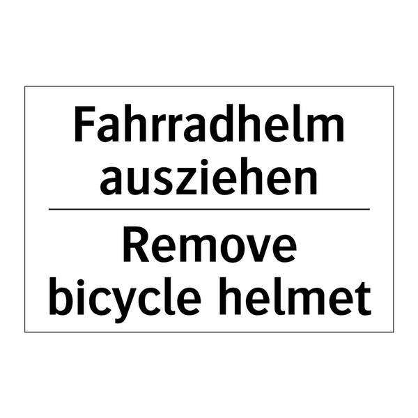 Fahrradhelm ausziehen - Remove bicycle helmet