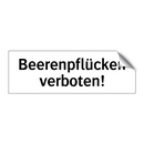 Beerenpflücken verboten!